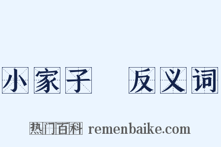 小家子氣反义词是什么意思的图片